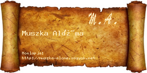 Muszka Alóma névjegykártya